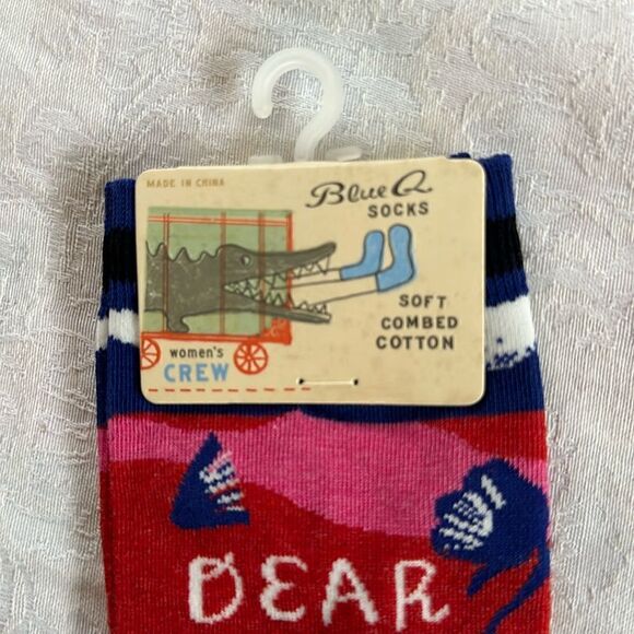 Blue Q women’s cotton crew socks - Dear Wine Yes! - Picture 6 of 9